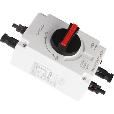 Interrupteur Sectionneur DC Photovoltaïque 32A 4P 1500V IP66 Étanche pour Panneau Solaire Camping-Car (1/5)