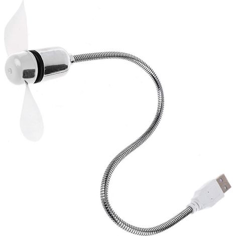 Ventilateur USB flexible pour refroidissement par air, compatible avec les ordinateurs portables et de bureau (édition chargeur USB 0703). (1/5)