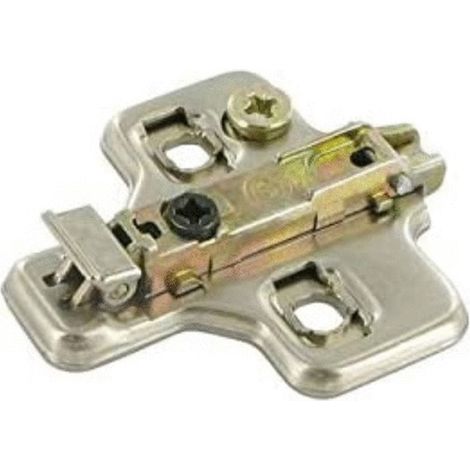 Embase croix à visser 37x32mm acier argentée - SALICE - BAR3L09F