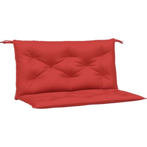Coussins de banc de jardin, lot de deux, rouges, 100 x 50 x 7 cm, tissu Oxford (1/5)
