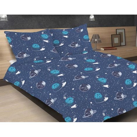 Satinbettwäsche 160x200 exklusiv 52 Kosmos (1/2)