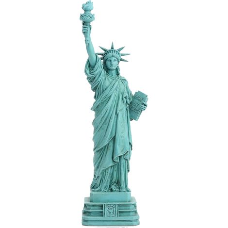 Statue de la Liberté en polyrésine 30 cm – Largeur 10 cm – Profondeur 7.5 cm – Détails majestueux pour décoration intérieure