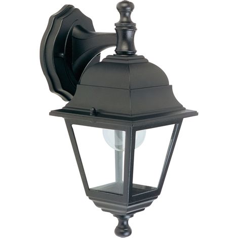 Sovil lanterna lampada da parete discendente Nano E27 60W nero cm15x20x33h esterno (1/10)