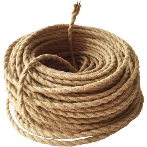 Electric Cable Cord – 2 Cores Vintage Electric Cable 10 m Electric Wire Rope Electric Wire Cable 2 x 0.75 mm² Braided Texil Cable 3G0.75 for DIY Hanging Lamp (1/5)