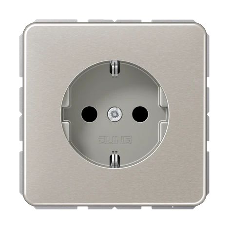Jung Enchufe SCHUKO®, 16 A 250 V , aluminio eloxiert, serie CD, platino CD 1520 PT