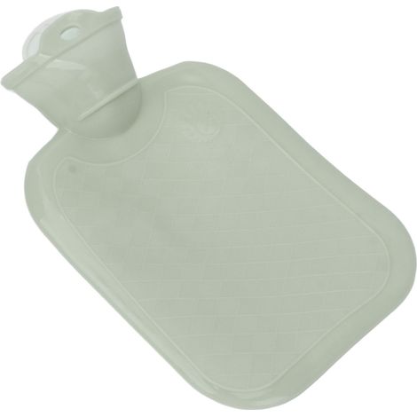 Bouillotte portable 500 ml en PVC souple épais, résistante à la pression et anti-explosion, pour la main, le dos ou le cou (vert). (1/5)