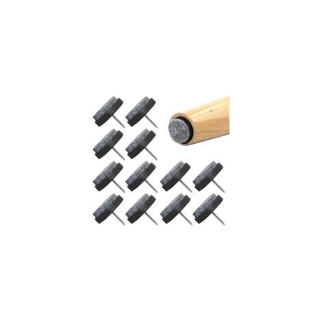 48 piezas de deslizadores para muebles, deslizadores para sillas con clavos, protectores de fieltro para patas de muebles - Crezuo