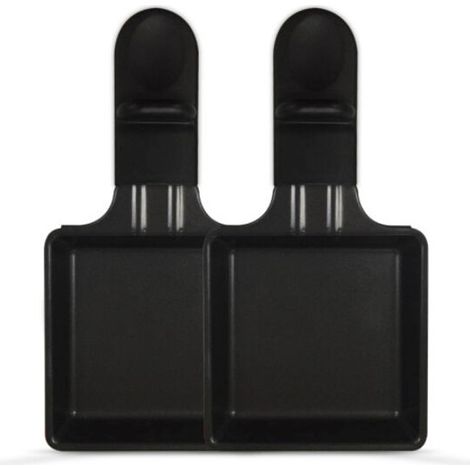 Coupelles carrées 95443 pour appareil à raclette – Lot de 2 – Revêtement anti-adhésif – Largeur 9,5 cm pour nettoyage facile
