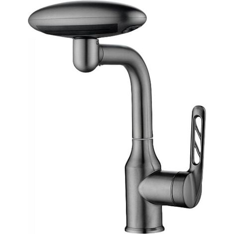 Rubinetto per bagno Ulisem 4 modalità, rotazione a 360°, spruzzatore multimodale, facile installazione, design robusto - Grigio (1/4)