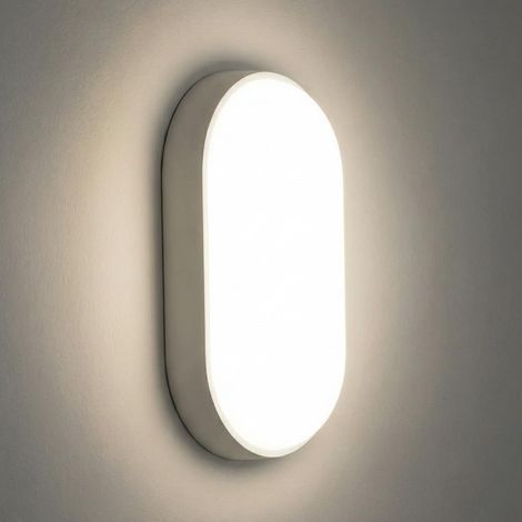 LED-Wandleuchte für den Außenbereich, wasserdicht (IP54), 20 W, 2000 lm, 4000 K, neutralweiß, ovale Leuchte für Badezimmer, Garage, Flur, Keller, Balkon (1/5)