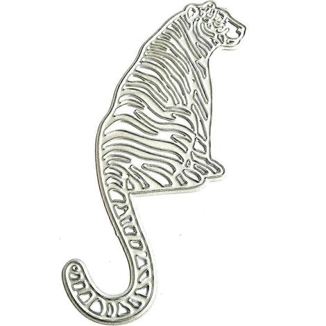 Stanzformen für Cartoon-Tiger, DIY-Karten für Thanksgiving, Valentinstag und Weihnachten