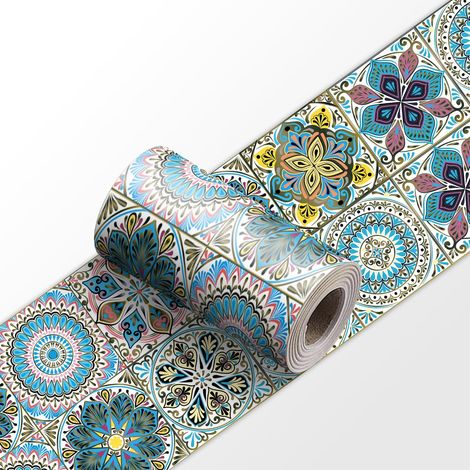 Frise Murale YX189 10cm X 240cm Adhesive Autocollante Papier Peint pour Décoration Intérieure Facile à Poser