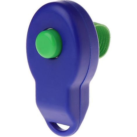 Clicker pour chien avec dragonne élastique et gros bouton pour le dressage des chiens, chats, oiseaux et chevaux. Idéal pour l'entraînement des chiens, chats, oiseaux et chevaux. (1/4)