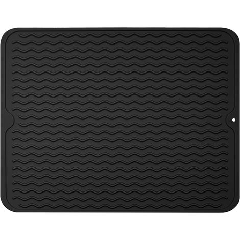x Tapis de drainage en pour évier cm 1 40 30 silicone noir (1/5)