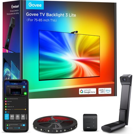 Govee TV-Hintergrundbeleuchtung 3 Lite LED-Streifen Schwarz 5 Meter
