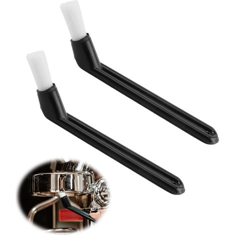 CCYKXA Set mit 2 Kaffeereinigungsbürsten (11,8 x 2,5 cm), effektive Reinigungsbürsten für Kaffeemaschinen und Espressomaschinen, praktische Reinigungsbürsten für Kaffeemühlen und Küchenzubehör