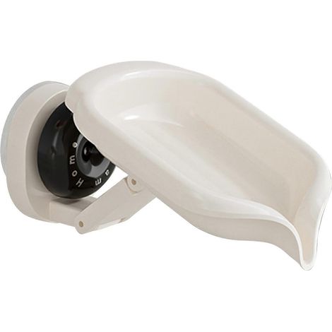 Porte-savon pour douche. Installation murale sans perçage et sans dégâts, en quelques secondes. Gain de place assuré. Noir. (1/5)