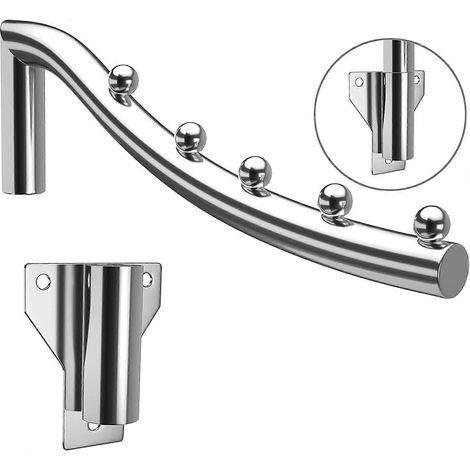 Cintre mural pliable en acier inoxydable avec bras pivotant - 1 pièce, 28 cm (1/4)