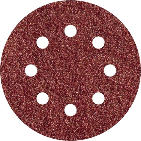 Disco abrasivo perforatura 180 d.125 5 pezzi - wolfcraft (1/4)