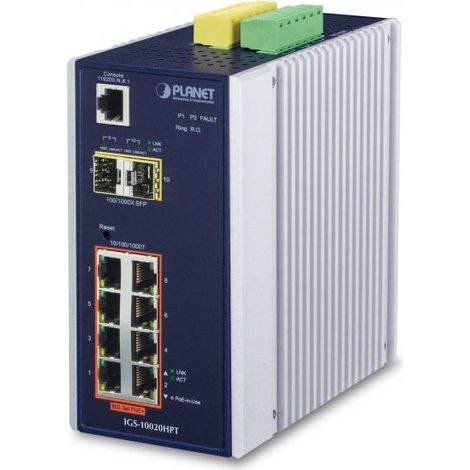 Planet IP30 Industriale L2+/L4 a 8 porte, IGS-10020HPT (1/4)