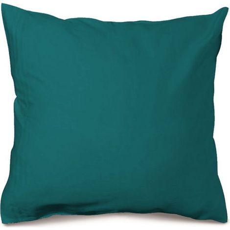 Taie D'Oreiller - Satin De Coton - 40x40 Cm - Fermeture Zippée - Unie - Or - 1 Pièce