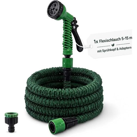 Expandable Garden Hose with Gun and Adapters (1/5)
