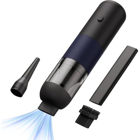 Car Vacuum Cleaner, Rechargeable, Low Noise, Cordless Handheld Vacuum for Cleaning, Ideal for Pet Hair, Air Vents, Offices, Home, Furniture, Keyboards, Crevices (1/5)