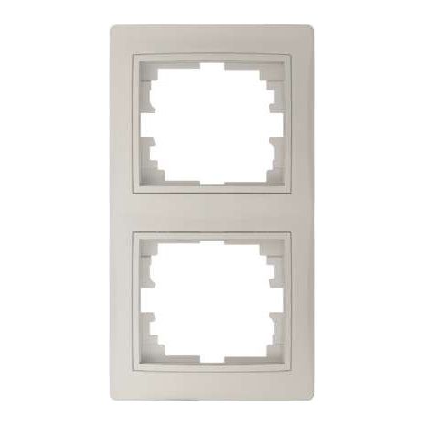 Cadre double vertical DOMO crème Kanlux 2 postes 24826 (1/4)