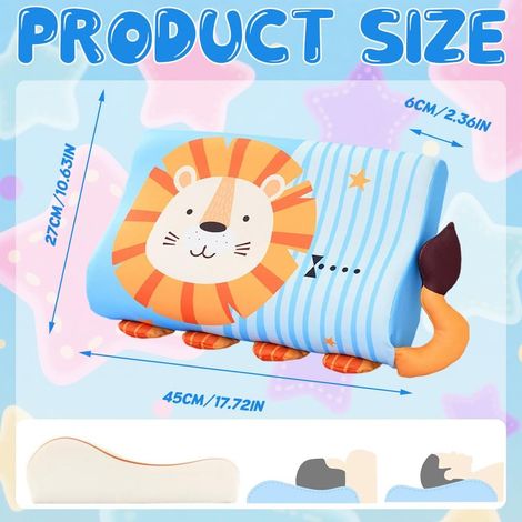 JeiibrZui - 45 x 27 cm - Oreiller ergonomique en mousse à mémoire de forme - Lion (1/5)