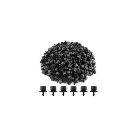 200 Stück verstellbare Bewässerungstropfer, 1/4'' Mikro-Durchfluss-Tropfbewässerungssystem, Tropfkopf-Nebeldüsen für Gemüsegärten oder Blumenbeete (Schwarz) (1/5)