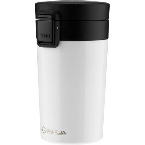 Tazza termica Alicia, borraccia, acciaio inox, plastica, 300 ml, bianco lucido (1/4)