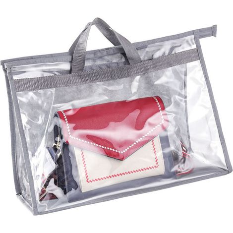 Transparente PVC-Schutztasche/Handtaschenorganizer mit Verschluss und Griff [Staubdichte Abdeckung für den Kleiderschrank] (1/5)