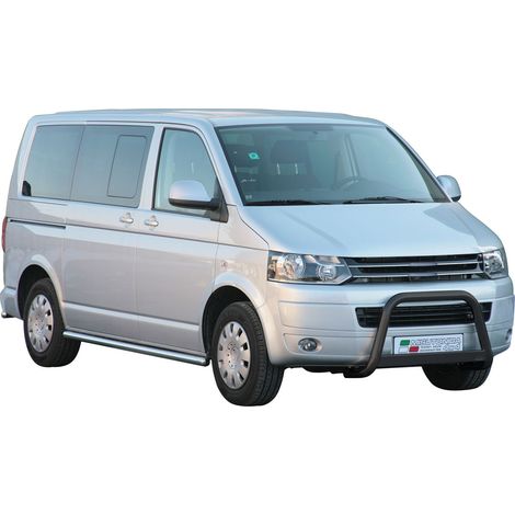 Pare-buffle Avant pour VW T5 2010-2015 63 mm en Acier Noir (1/5)