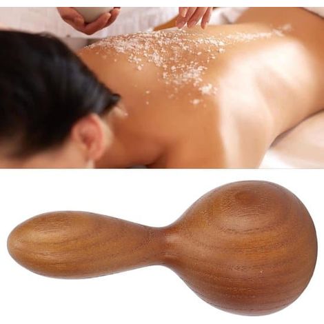 Rouleaux de massage en bois pour le drainage lymphatique et le massage anti-cellulite, masseur portable en forme de champignon pour spa, acupuncture, aromathérapie, marteau en teck (1/5)