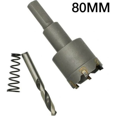 FRESE A TAZZA CON PUNTA PER TRAPANO MURO METALLO LEGNO ACCIAIO 80MM