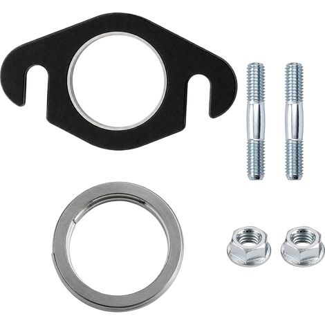 6 pièces kit joint d'échappement et goujons, pour scooter et cyclomoteur 50cc, joint de bride d'échappement avec goujons filetés et écrous, pour entretien, remplacement et connexion étanche (1/5)