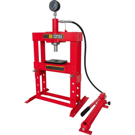 Varan Motors - XRD100300 Pressa idraulica da officina da 10 tonnellate con manometro