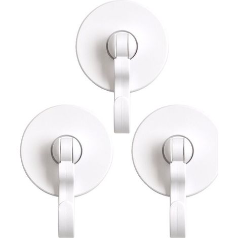 Pieces 360° Drehbare Selbstklebende Haken, Wandhaken Ohne Bohren, Deckenhaken Selbstklebend, Mehrzweckhaken, Wasserfest Transparente Klebehaken (Maximal: 5kg, Weiß)
