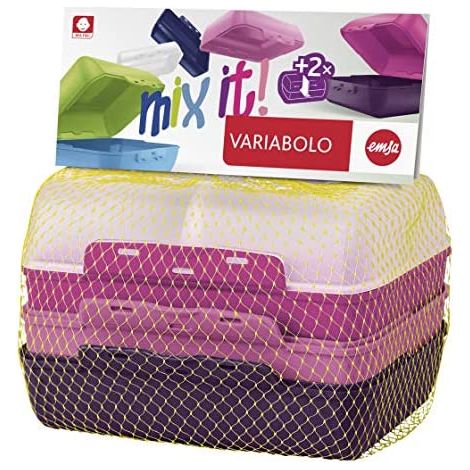 Emsa Variabolo Set di Contenitori Clipbox Ragazze 4 pezzi (1/4)
