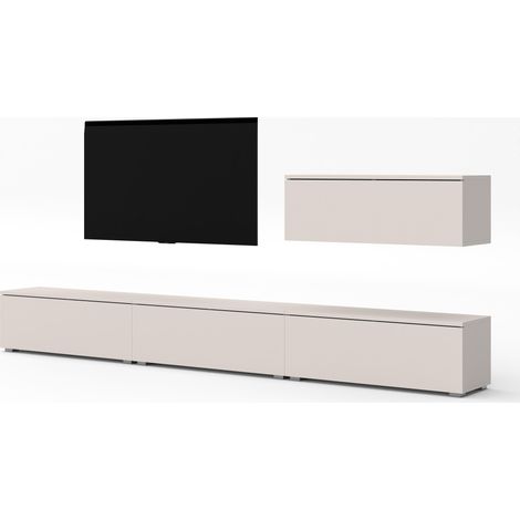 AX LIVING Anbauwand Loriano IV Wohnwand beige Kaschmir 300 cm breit