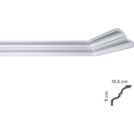 CORNICE DECORATIVA PER SOFFITTO mod. I777 - mm 105 x 90 x 2 mt