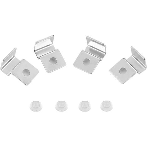 4 Supports en Acier Inoxydable pour Couvercle d'Aquarium en Verre 5mm (1/5)
