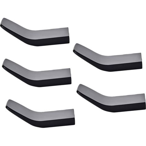 5pièces Crochet Mural Noir Créatif Sans Perçage Crochet De Salle De Bain Pour Suspension De Serviettes Lot (1/5)