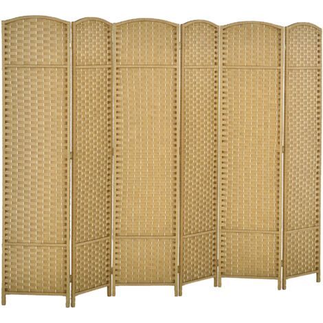 Paravent pliable en 6 parties, cloison de séparation pour salon, chambre, bureau, etc. (1/5)