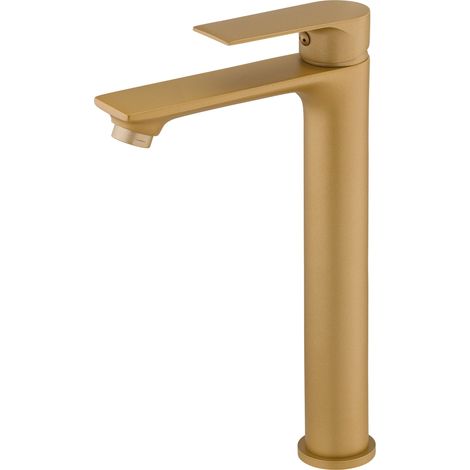 Mezclador para lavamanos/lavabo alto en dorado cepillado NYTIA By Eurosanit (1/5)