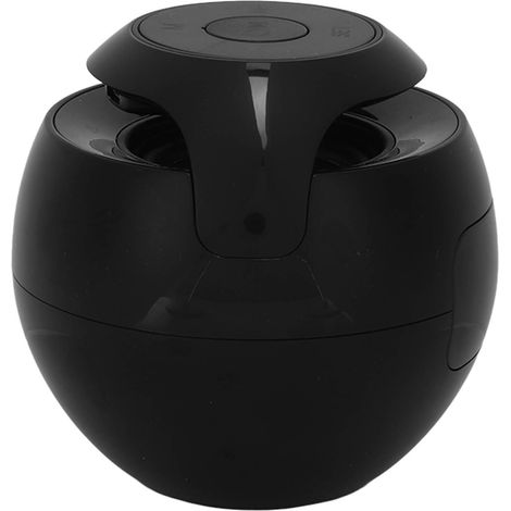 Réveil Bluetooth avec haut-parleur, mini radio FM portable, horloge vocale sans fil, noir, fonctionne avec annonces sonores, idéal maison. (1/5)
