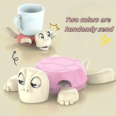 Dessous de verre tortue imprimés en 3D - Expressions interactives, motif tortue rose et verte, sous-verres isolants pour café, vin, thé - Plastique durable (FMY) (1/5)