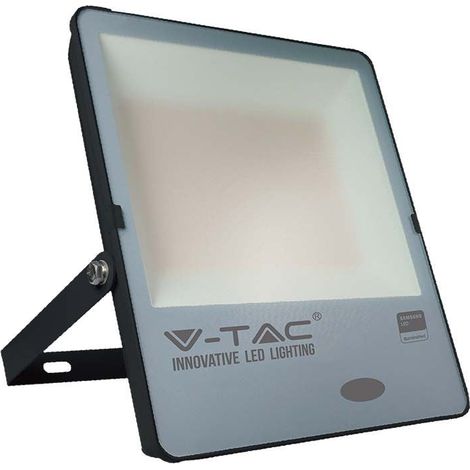 V-TAC Samsung 150W 100LM/W Feu à puce LED avec détecteur crépusculaire Couleur Noir 6500K IP65 (1/5)