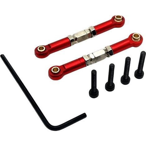 Kit de Biellette de Direction Réglable pour Voiture RC UDIRC 1/16 GR UD M16, Accessoires de Voiture RC, Rouge (1/2)