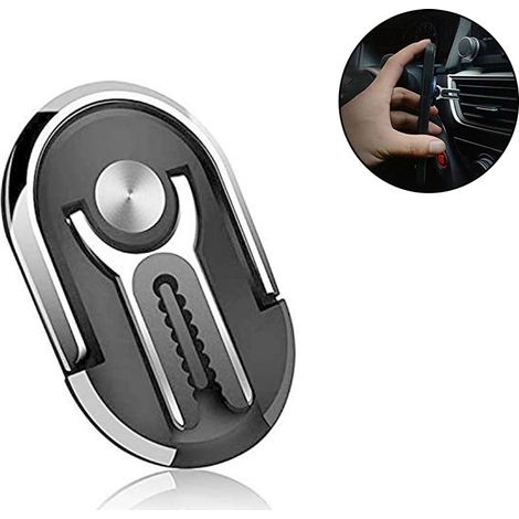 Support Téléphone Voiture - Support Ventilation Rotatif 360° - Support Anneau Téléphone Mobile - 2 Pièces (1/5)